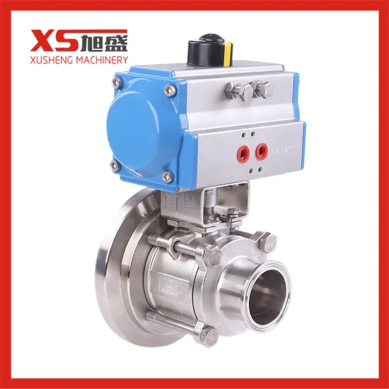 Sanitary Stainless Steel SS304/SS316L Hygienic Non-Retention 3PCS Ball Valve &Globe Valve