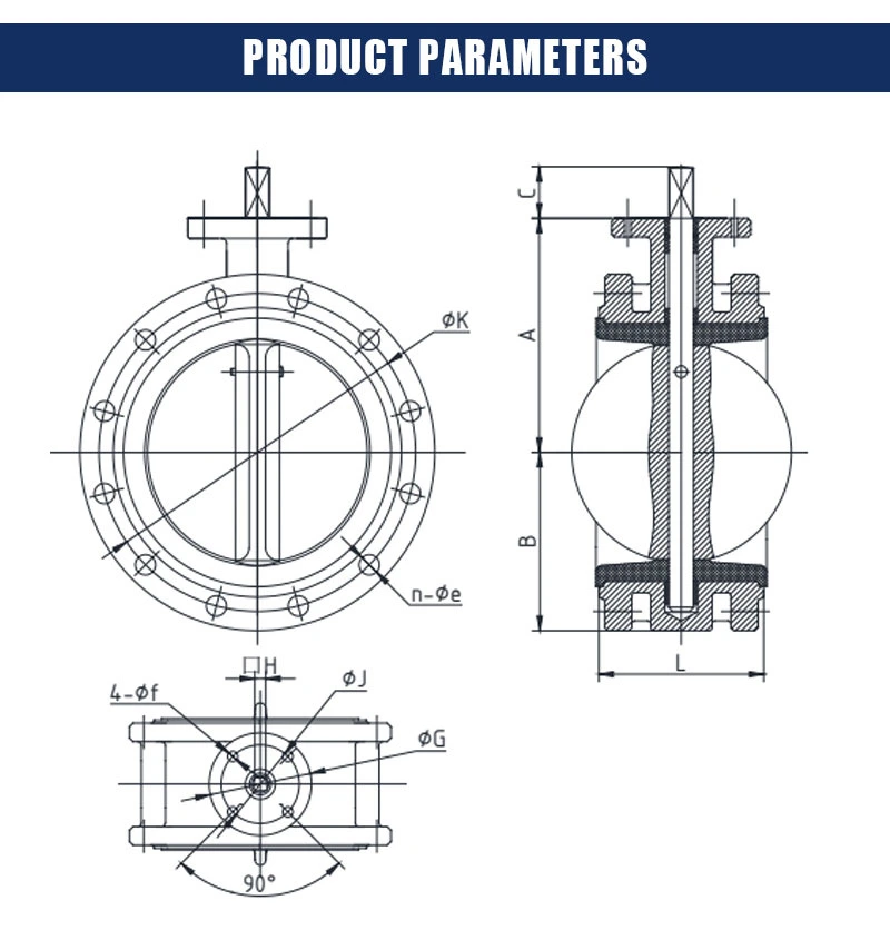 Double Flange Triple Offset Butterfly Valve