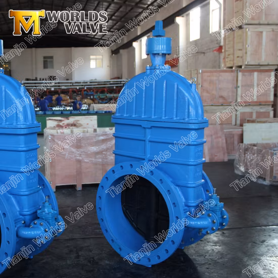 Válvula de faca de cunha de borracha sólida encapsulada de fabricante chinês Nrs Assento resiliente Válvula de faca de lama Pn10/Pn16/Cl150/Pn25 Wras aprovado para água potável