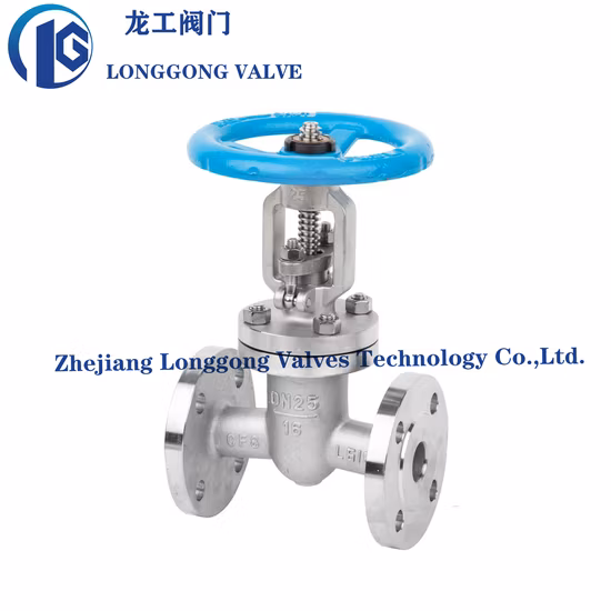 Z41W-16p Pn16 Volante manual de aço inoxidável não ascendente flange de haste válvula gaveta