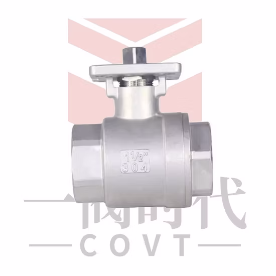 Dico CE ANSI 150-300 lb Wcb/CF8/CF3m com almofada de montagem de símbolo 2 peças flange flutuante válvula de esfera